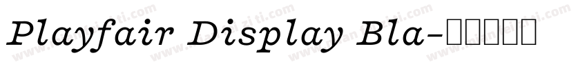 Playfair Display Bla字体转换